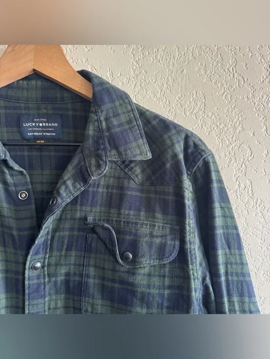 Lucky Brand | plaid button down flannel | M - Picture 2 of 5